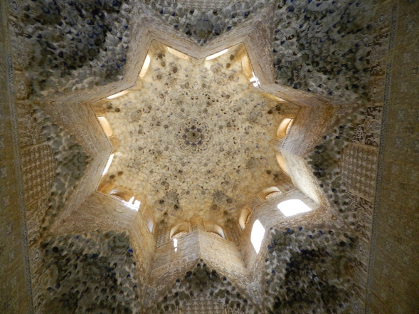 A particularly stunning star-shaped engraved  chapel ceiling